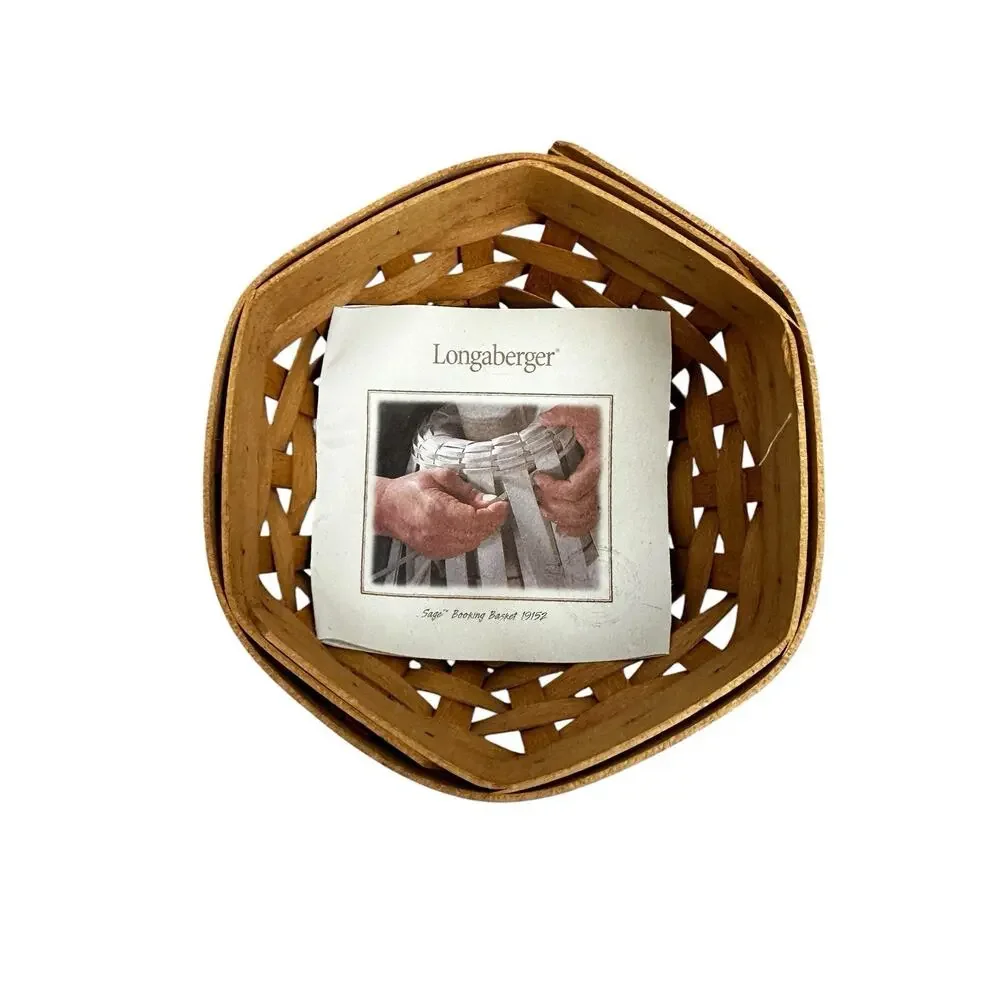Longaberger Vintage 2003 Sage Booking Basket Protector Woven Traditions Liner